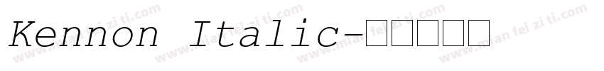 Kennon Italic字体转换
